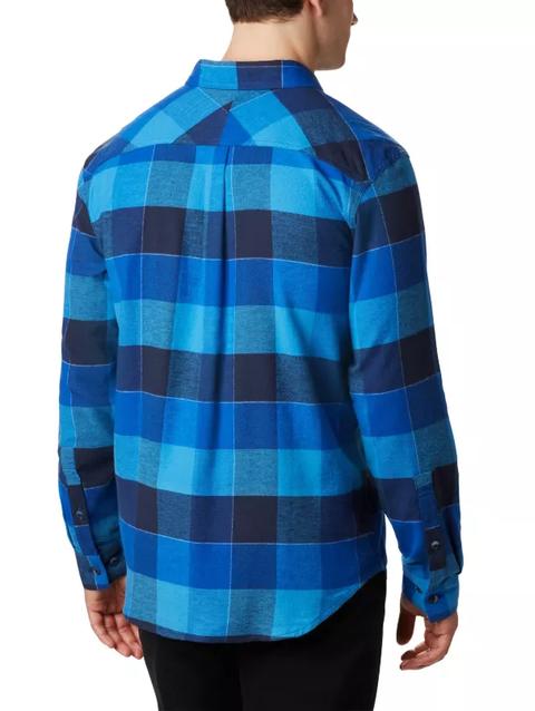 Men's Flare Gun™ Stretch Flannel - Tall Azure Blue Big Check