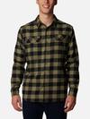 Men's Flare Gun™ Stretch Flannel - Tall Stone Green Buffalo Check