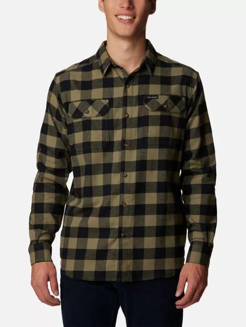 Men's Flare Gun™ Stretch Flannel - Tall Stone Green Buffalo Check