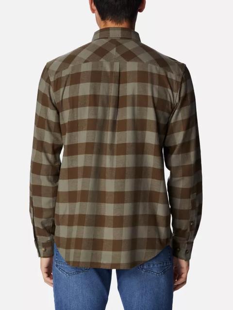 Men's Flare Gun™ Stretch Flannel - Tall Stone Green Twill Buffalo Check