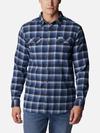 Men's Flare Gun™ Stretch Flannel - Tall Collegiate Navy Shadow Plaid