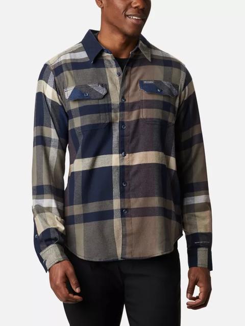 Men's Flare Gun™ Stretch Flannel - Tall Collegiate Navy Big Check Plaid