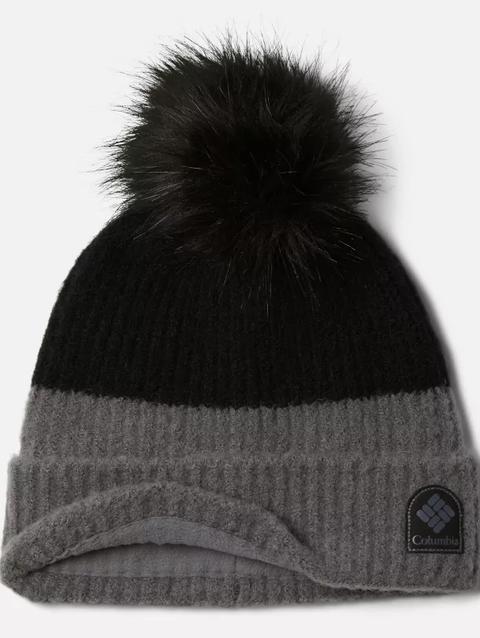 Winter Blur™ Pom Pom Beanie Black, City Grey