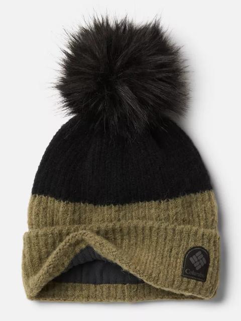 Winter Blur™ Pom Pom Beanie Stone Green, Black