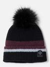 Winter Blur™ Pom Pom Beanie Black, Moonvista, Snowdrift