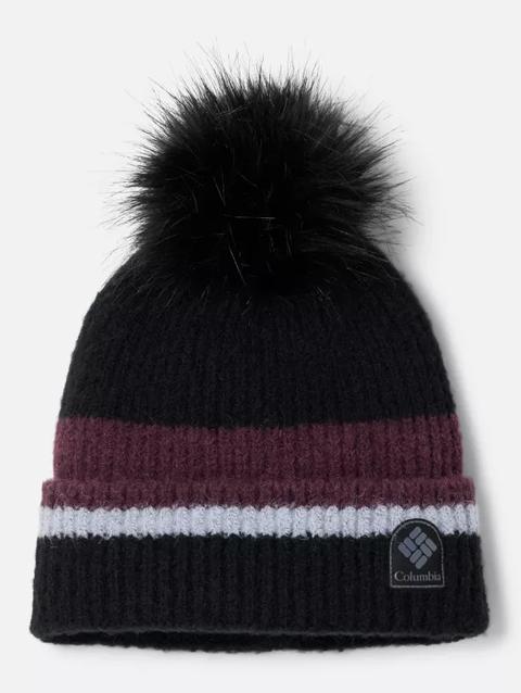 Winter Blur™ Pom Pom Beanie Black, Moonvista, Snowdrift