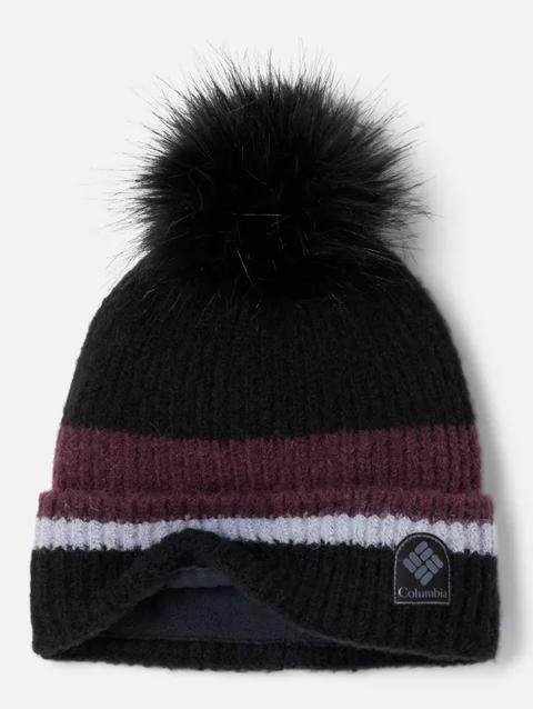 Winter Blur™ Pom Pom Beanie Black, Moonvista, Snowdrift