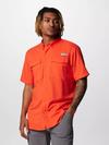 Men's PFG Blood and Guts™ IV Woven Short Sleeve Shirt Bright Poppy