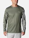 Men's PFG Terminal Tackle™ Americana Long Sleeve Shirt Cypress, Cool Grey