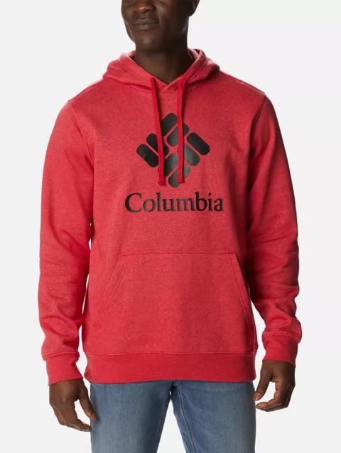 Men's Columbia Trek™ Hoodie - Tall Mountain Red Hthr, CSC Stacked Logo