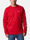 Men's Columbia Trek™ Crew Sweatshirt Mountain Red, CSC Sleeve Logo