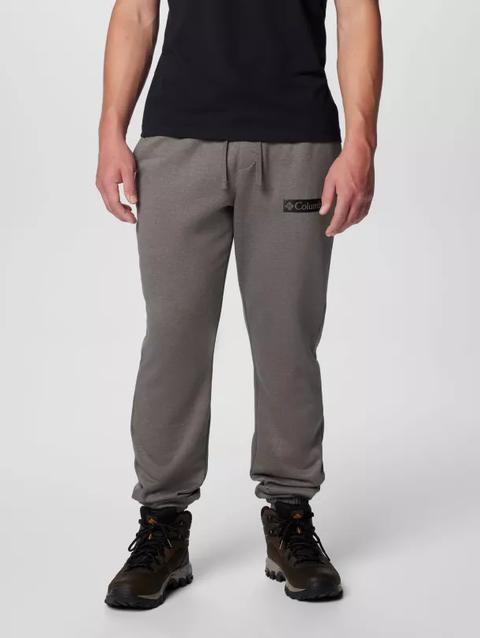 Men's Columbia Trek™ Joggers Charcoal Heather, Puff Box Gem Logo