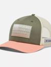 Columbia Tree Flag™ Mesh Snapback Stone Green, Chalk, Summer Peach