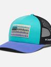 Columbia Tree Flag™ Mesh Snapback Bright Aqua, Black, Purple Lotus