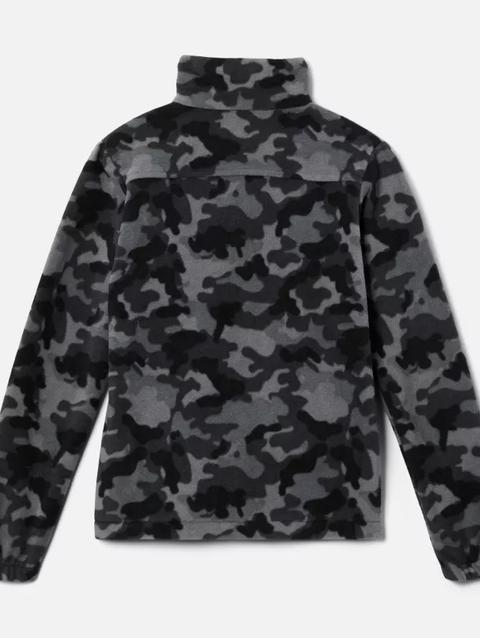 Boys' Castle Dale™ Printed Full Zip Fleece Black Camo