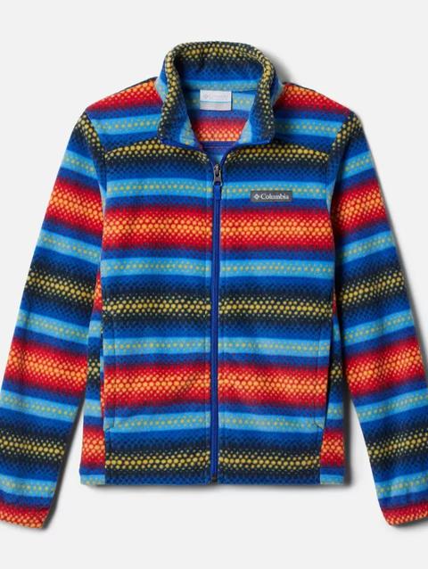 Boys' Castle Dale™ Printed Full Zip Fleece Bright Gold Bubble Stripe