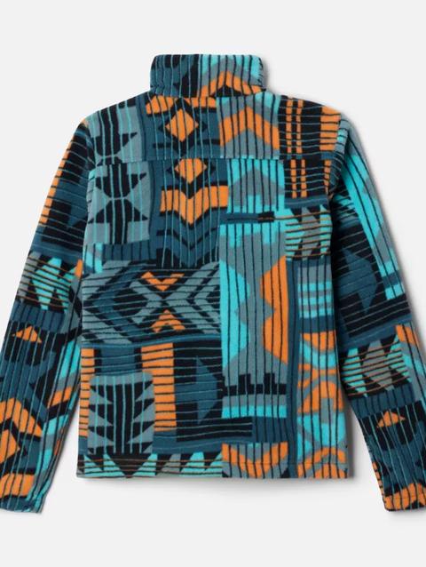 Boys' Castle Dale™ Printed Full Zip Fleece Night Wave Pathways