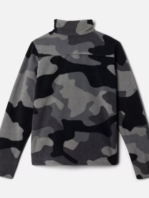 Boys' Castle Dale™ Printed Full Zip Fleece Black Mod Camo