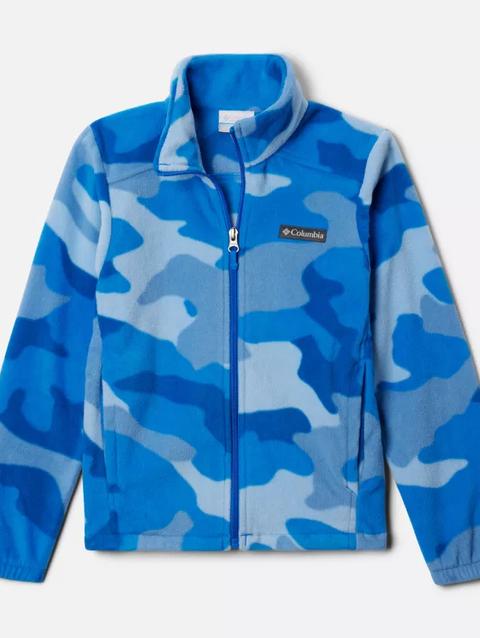 Boys' Castle Dale™ Printed Full Zip Fleece Super Blue Camo