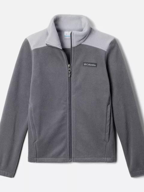 Boys' Castle Dale™ Full Zip Fleece Jacket City Grey, Columbia Grey