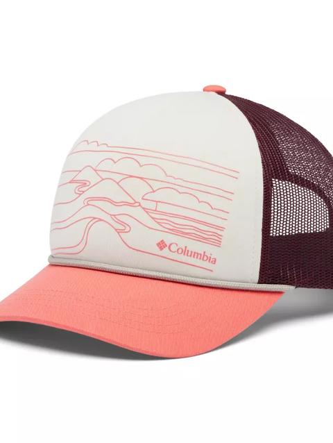 Women's Columbia™ Trucker Snapback Hat Chalk, Juicy, Spice, Landscape Lines