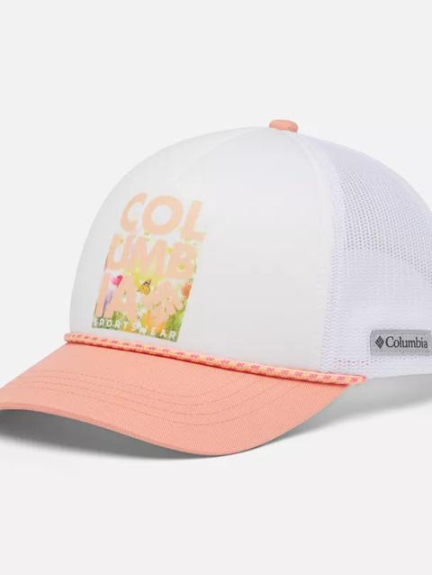 Women's Columbia™ Trucker Snapback Hat White Floral Blur, White