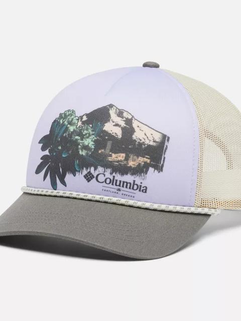 Women's Columbia™ Trucker Snapback Hat Purple Tint Rhodes, Chalk