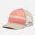 Women's Columbia™ Trucker Snapback Hat Sunset Orange Horizons Stripe, Chalk