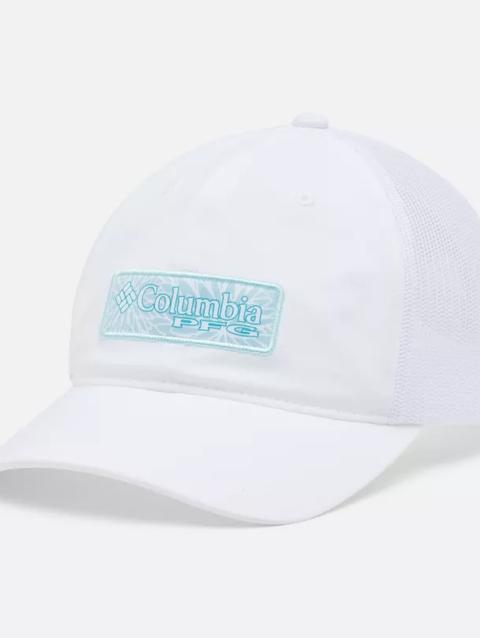 Women's PFG™ Ponytail Patch Snapback White, PFG Fragacae Patch