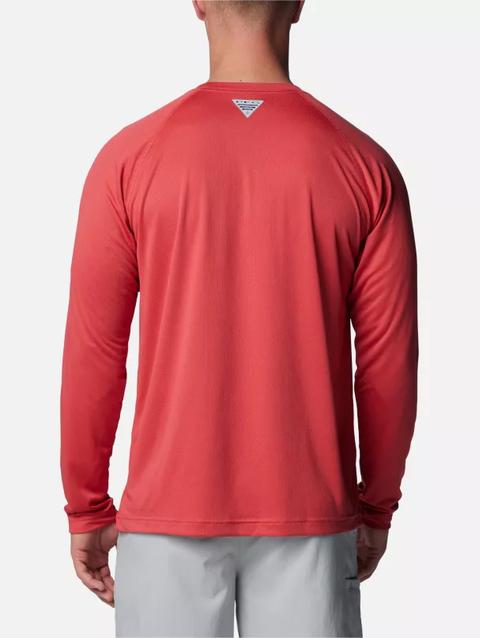 Men's PFG Solar Stream™ Long Sleeve Shirt Sunset Red