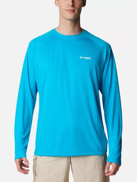 Men's PFG Solar Stream™ Long Sleeve Shirt Ocean Blue