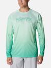 Men's PFG Super Terminal Tackle™ Super Fade Long Sleeve Shirt Ocean Mint Techcamo, Bathymetric SF