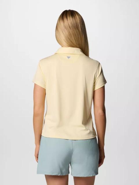 Women's PFG Tidal Tee™ Short Sleeve Polo Lemon Wash