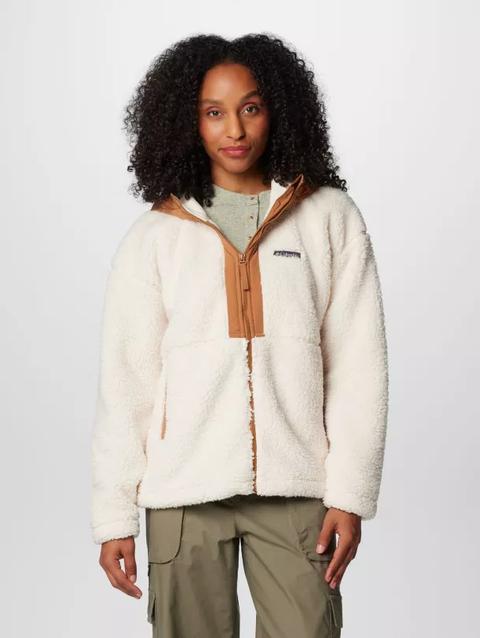 Women's Boundless Discovery™ Hooded Sherpa Jacket Chalk, Camel Brown