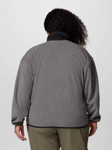 Women's Sequoia Grove™ Full Zip Fleece - Plus Size City Grey Heather, Black