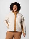 Women's Cloud Point™ Snap Fleece Jacket - Plus Size Camel Brown, Dark Stone