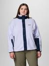 Women's Cloud Point™ Snap Fleece Jacket - Plus Size Collegiate Navy, Snowdrift