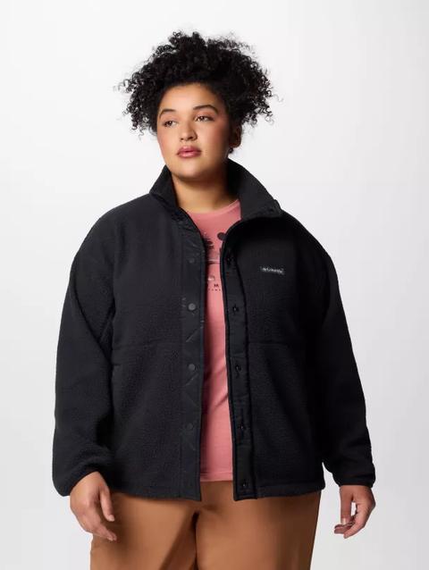 Women's Cloud Point™ Snap Fleece Jacket - Plus Size Black