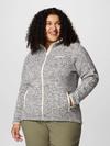 Women's Sweater Weather™ II Full Zip Jacket - Plus Size Chalk Heather