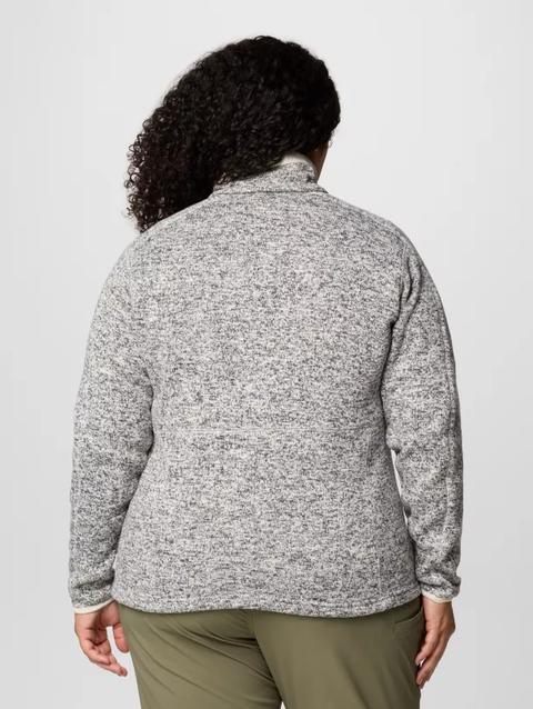 Women's Sweater Weather™ II Full Zip Jacket - Plus Size Chalk Heather