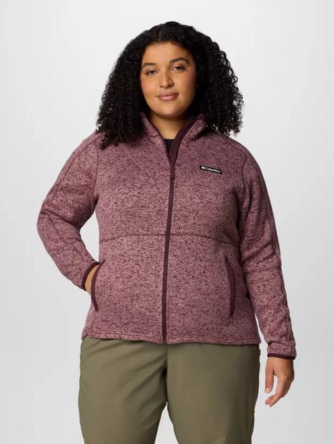 Women's Sweater Weather™ II Full Zip Jacket - Plus Size Moonvista, Fig Heather