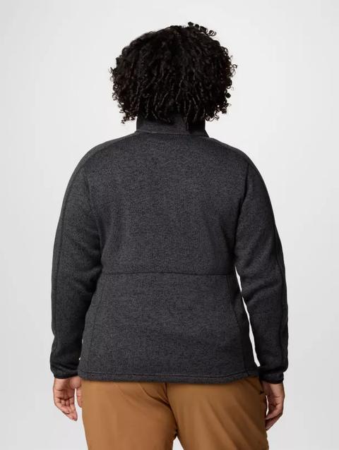 Women's Sweater Weather™ II Full Zip Jacket - Plus Size Black Heather