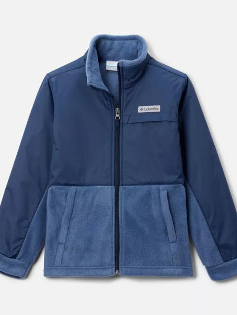 Boys' Steens Mt™ II Overlay Fleece Jacket Dark Mountain, Collegiate Navy