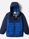 Boys' Powder Lite™ II Hooded Jacket Mountain Blue, Collegiate Navy