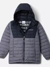 Boys' Powder Lite™ II Hooded Jacket City Grey, Black