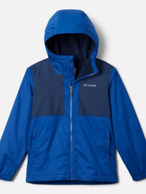 Boys' Rainy Trails™ II Fleece Lined Jacket Mountain Blue, Collegiate Navy Slub