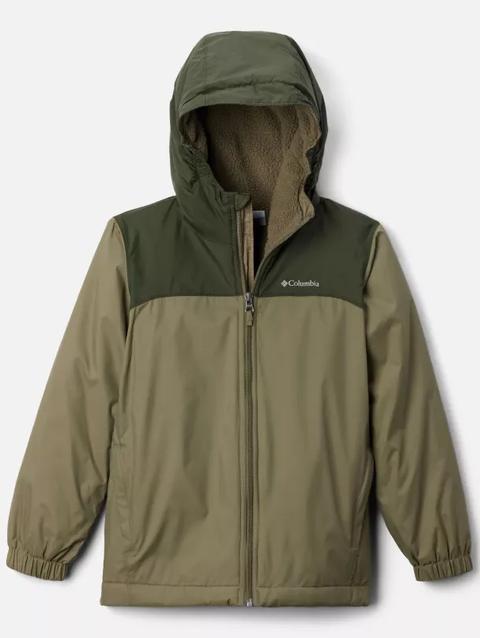 Boys' Glennaker™ II Sherpa Lined Jacket Stone Green, Greenscape