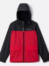 Boys' Rain-Zilla™ II Jacket Black, Mountain Red