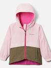 Girls' Toddler Rain-Zilla™ II Jacket Satin Pink, Stone Green