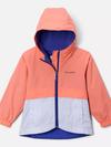 Girls' Toddler Rain-Zilla™ II Jacket Hot Coral, Snowdrift